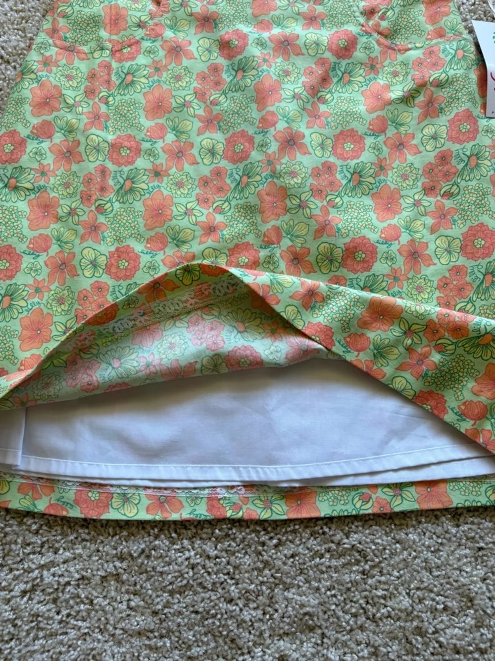 Lilly Pulitzer Scooter Skirt‎ Skort Size 8 Pistachio Green Forget Me Not Floral
